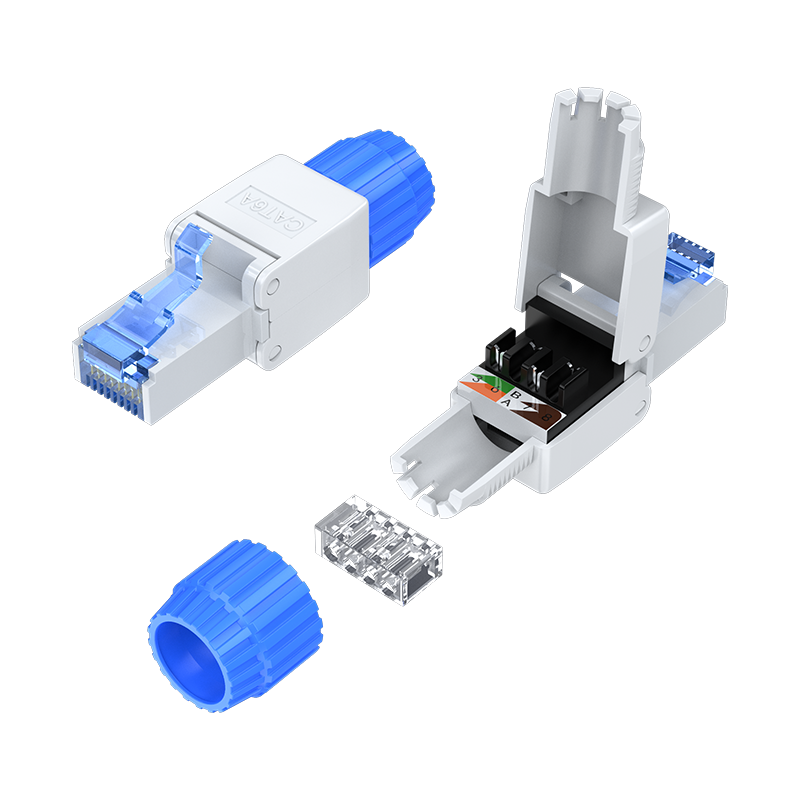 CMRJ6A01 超六類(lèi)免壓水晶頭 工程級(jí)CAT6A服務(wù)器RJ45萬(wàn)兆網(wǎng)絡(luò)免打網(wǎng)線水晶頭 單個(gè)裝