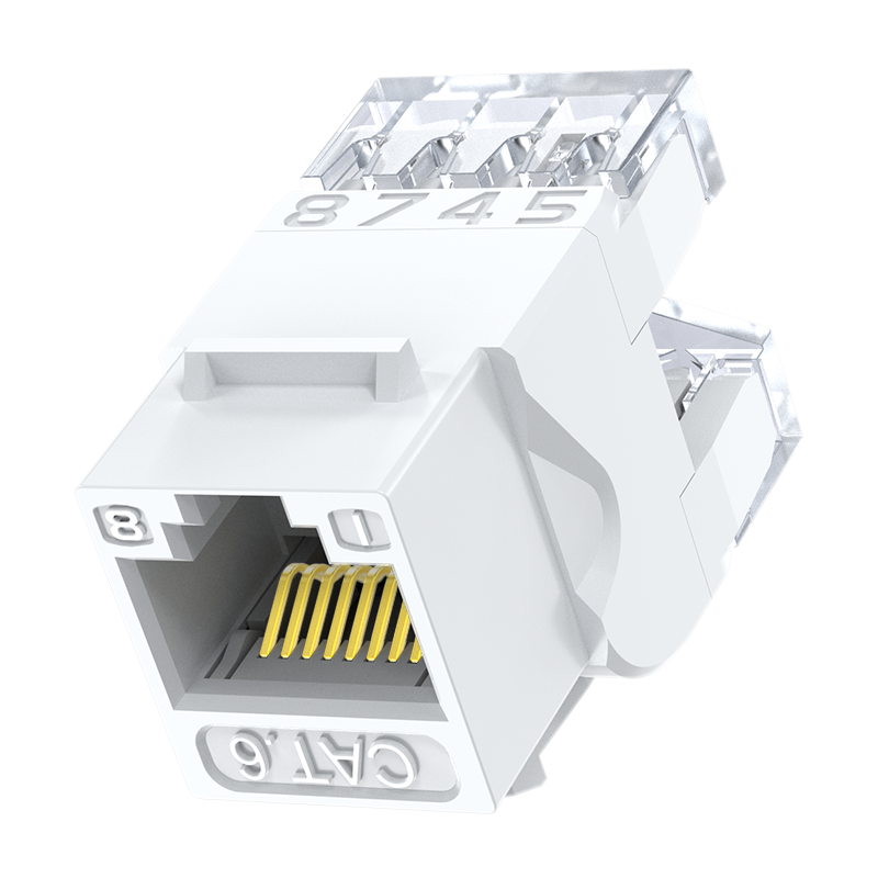 CMK6004H 六類(lèi)網(wǎng)絡(luò)模塊 CAT6千兆網(wǎng)線面板連接器非屏蔽 RJ45水晶頭電腦插座連接頭直通頭 單個(gè)裝
