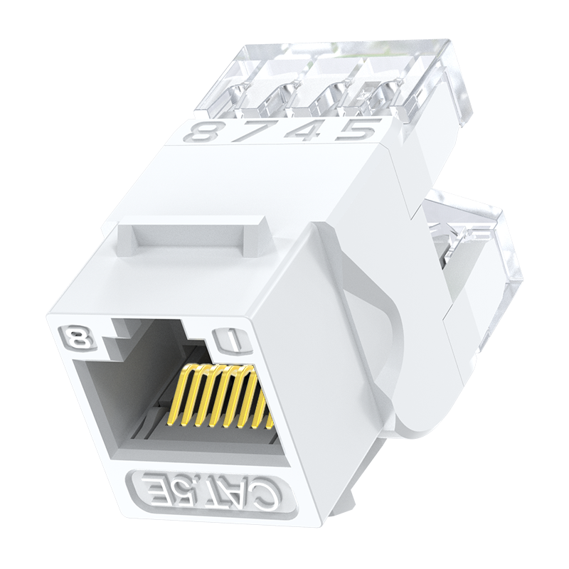 CMK5004H 超五類(lèi)網(wǎng)絡(luò)模塊 CAT5e網(wǎng)線面板連接器非屏蔽 RJ45水晶頭電腦插座連接頭直通頭 單個(gè)裝
